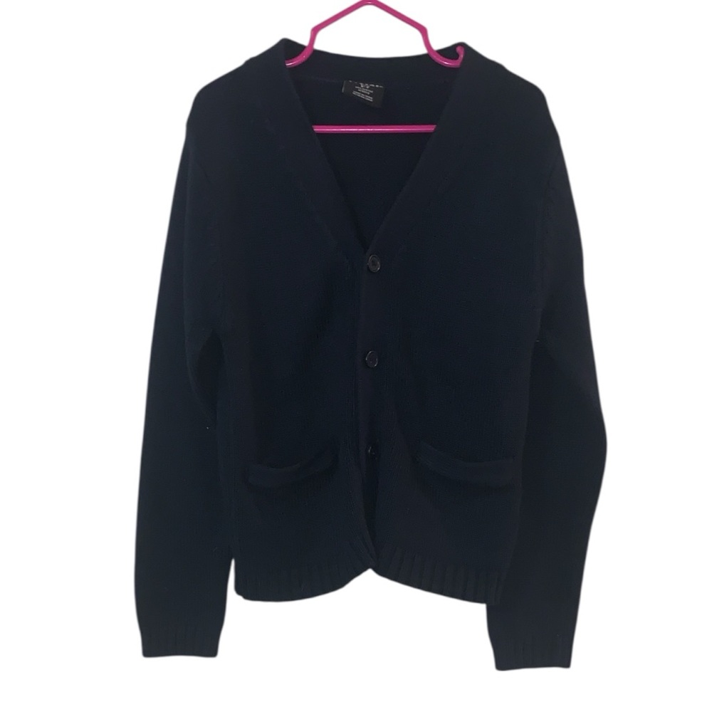 George Navy Blue Button-Up Cardigan Sweater Boys 6-7 Long Sleeve Knit